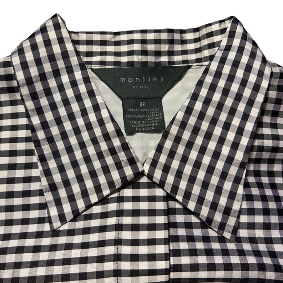 🎉🎉Host Pick🎉🎉 🌸4/$30🌸 NWOT MANTIES vintage checkered silk blazer - Picture 7 of 9